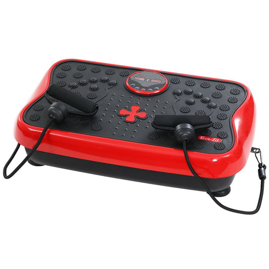Vibration plate with compact workout plate and digital controls