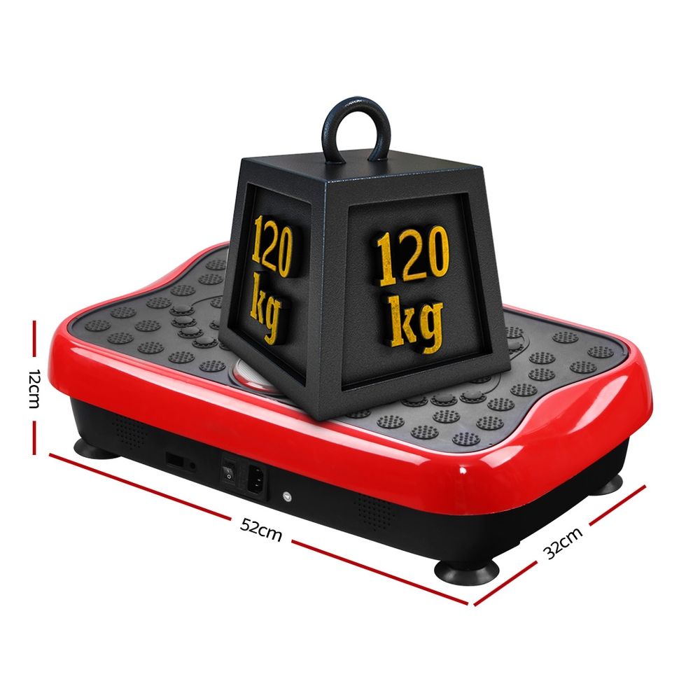 Vibration plate with pink fitness platform and power cable