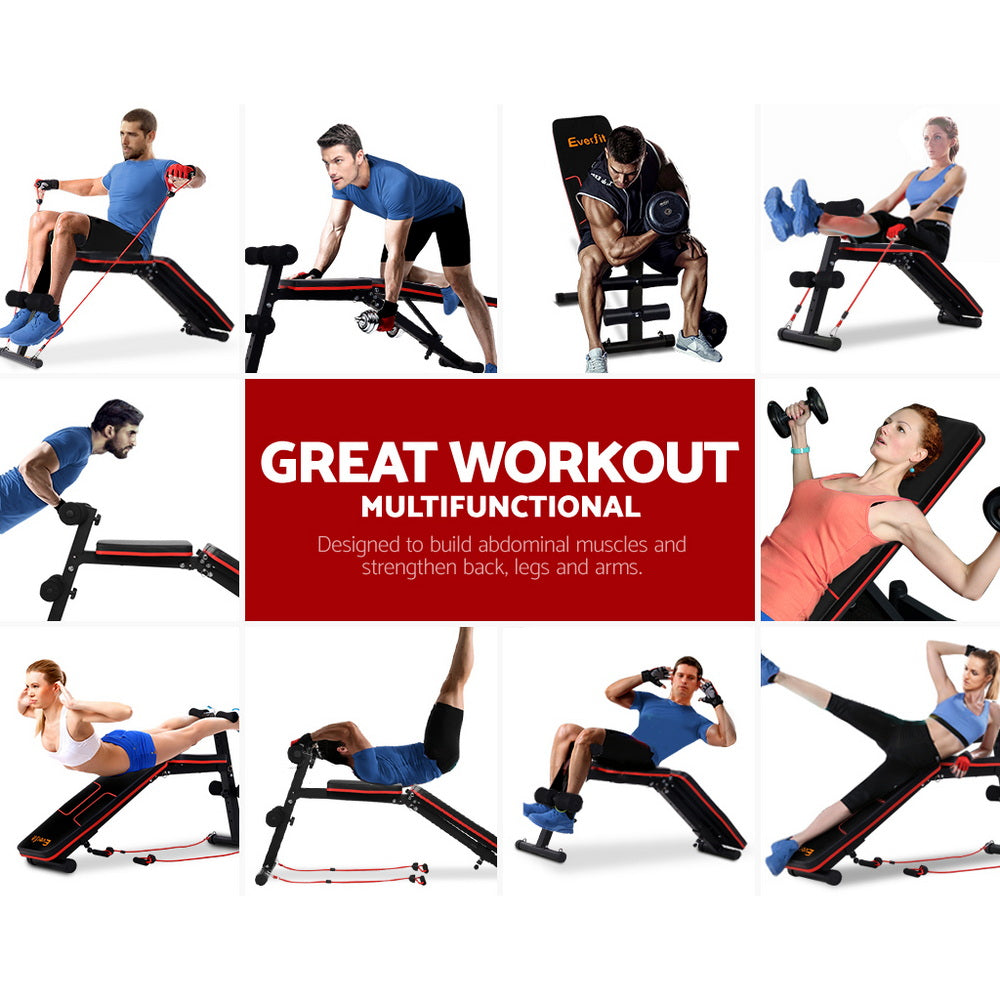 Fid weight bench with fitness flat incline gym