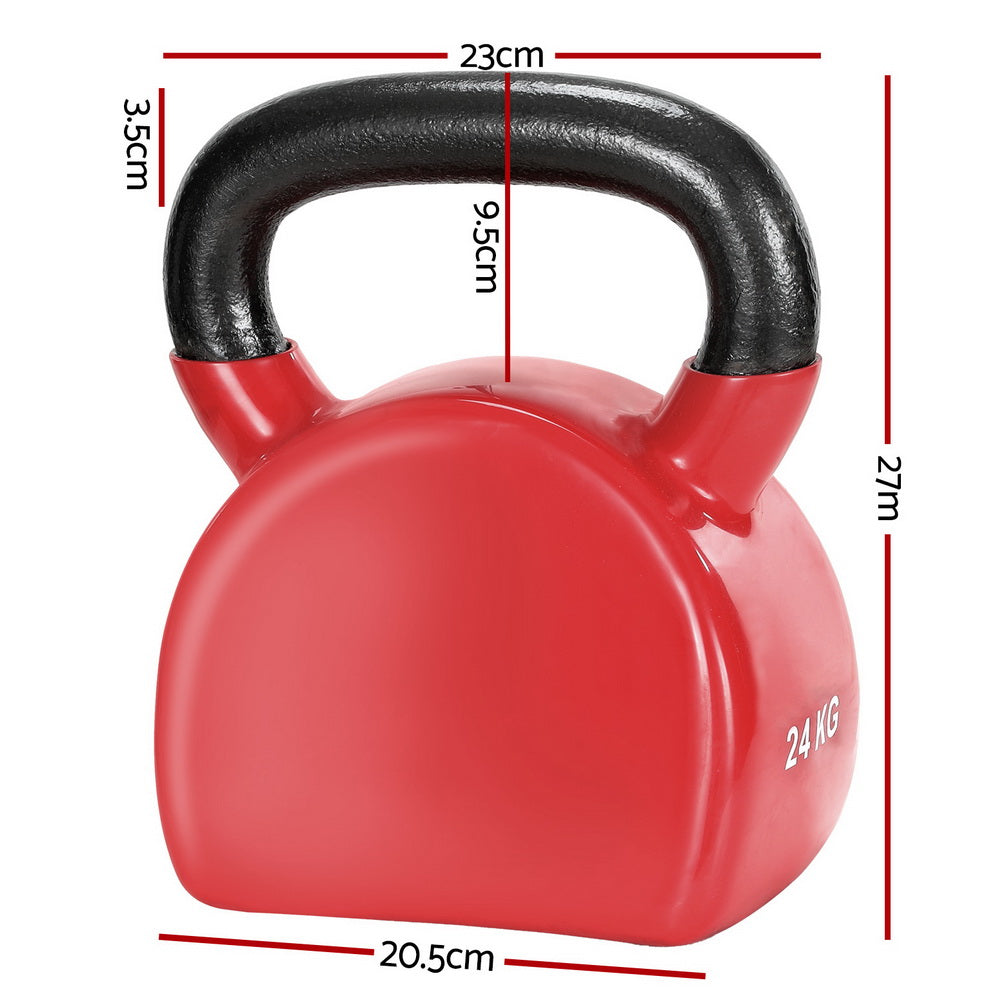 24kg Kettlebell Set Weightlifting Bench Dumbbells Kettle Bell - Home Gym