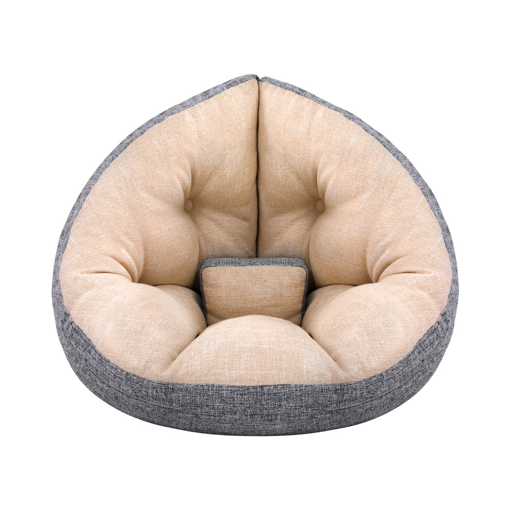 Floor Lounge Sofa Bed Chair Foldable Washable - Beige