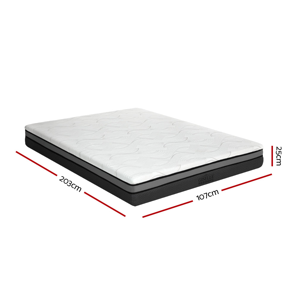 Bedding Memory Foam Mattress Bed Cool Gel Comfort King Single 25cm