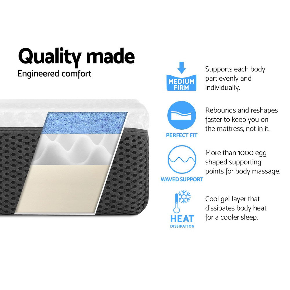 Bedding Queen Size Memory Foam Mattress Cool Gel - Without Spring