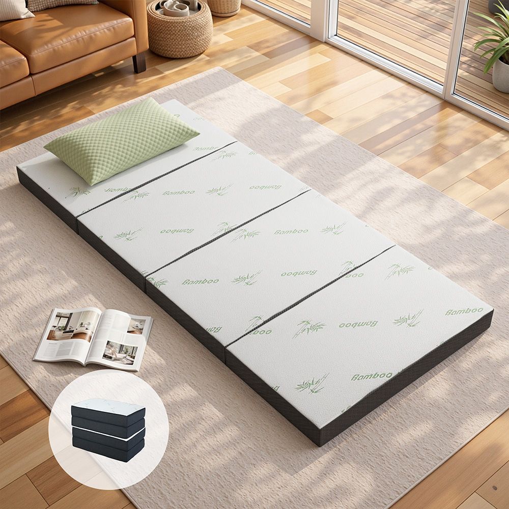 Portable Mattress Folding Foldable Foam Floor Bed Tri-Fold 180cm