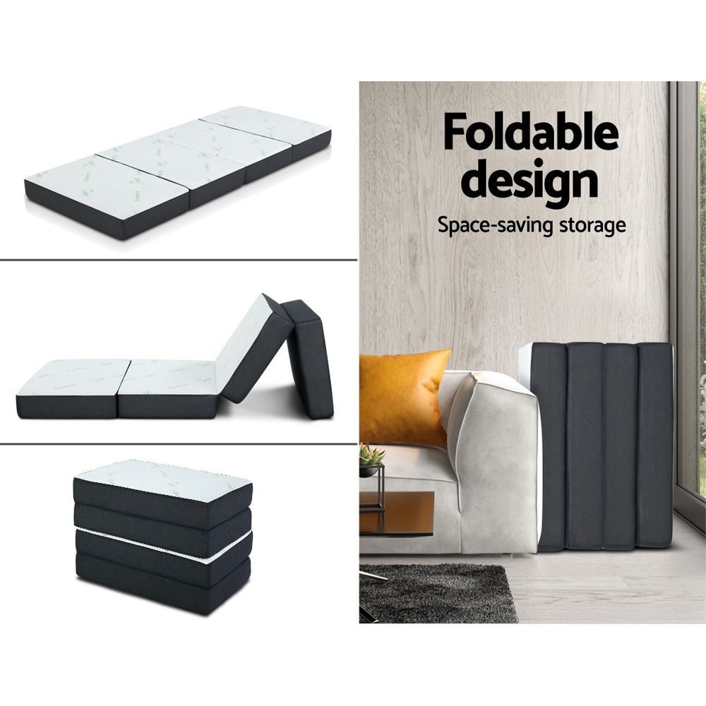 Portable Mattress Folding Foldable Foam Floor Bed Tri-Fold 180cm