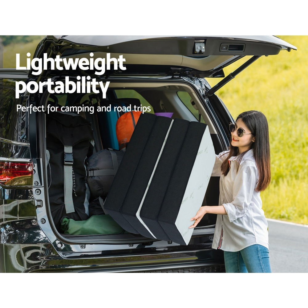 Portable Mattress Folding Foldable Foam Floor Bed Tri-Fold 180cm