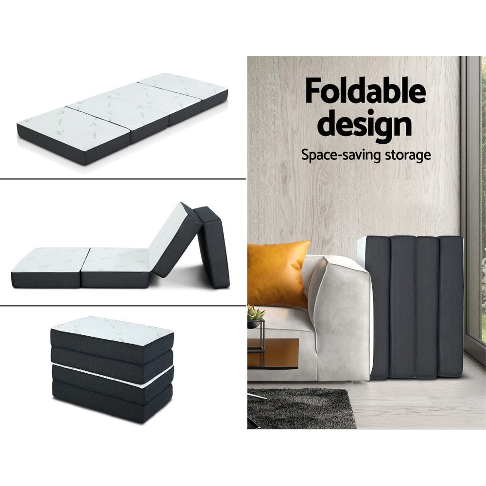 Portable Mattress Folding Foldable Foam Floor Bed Tri-Fold 180cm