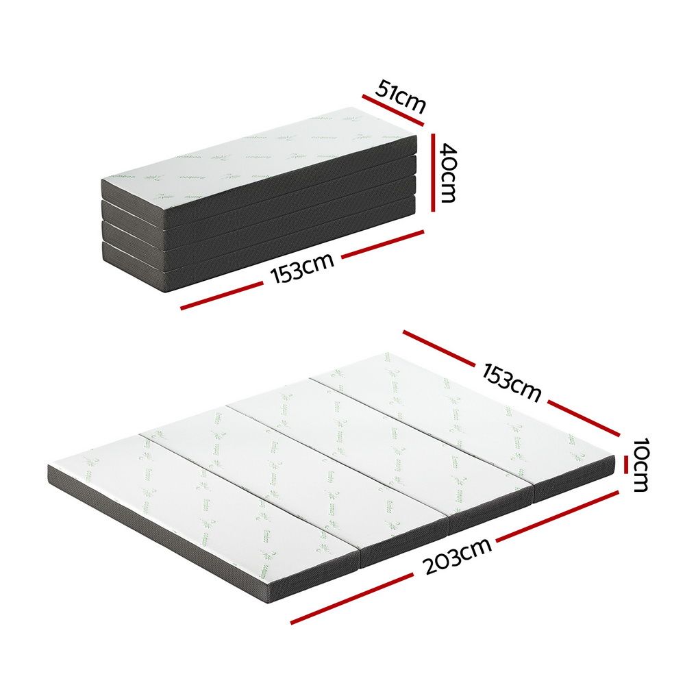 Foldable Mattress Foam Bamboo Bedding Queen giselle folding