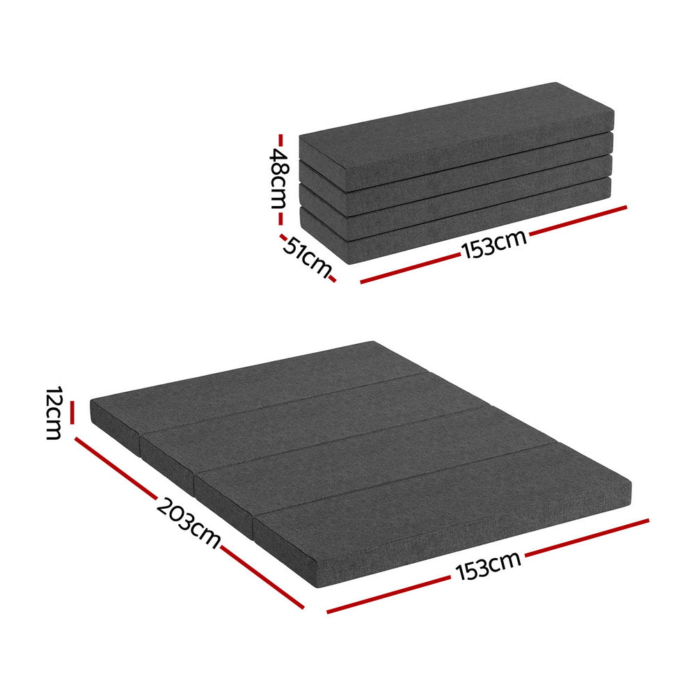 Giselle Bedding Foldable Mattress Folding Foam Mattresses Portable Mat Queen