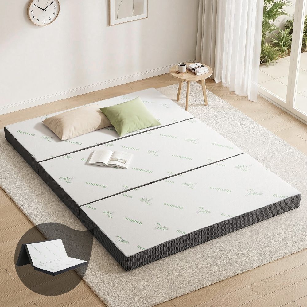 Queen mattress Giselle Foldable Folding Foam Mattresses Bamboo