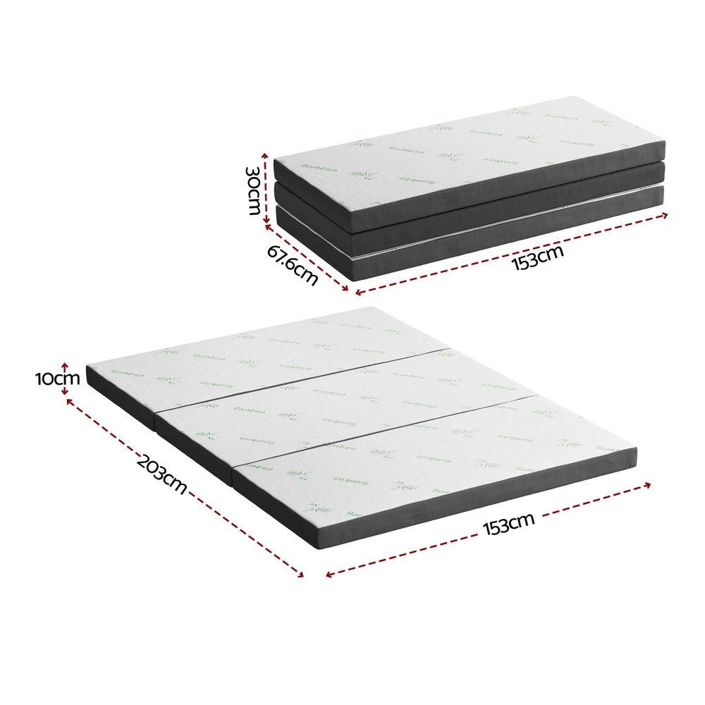 Folding Foam Mattresses Bamboo Queen Foldable Mattress