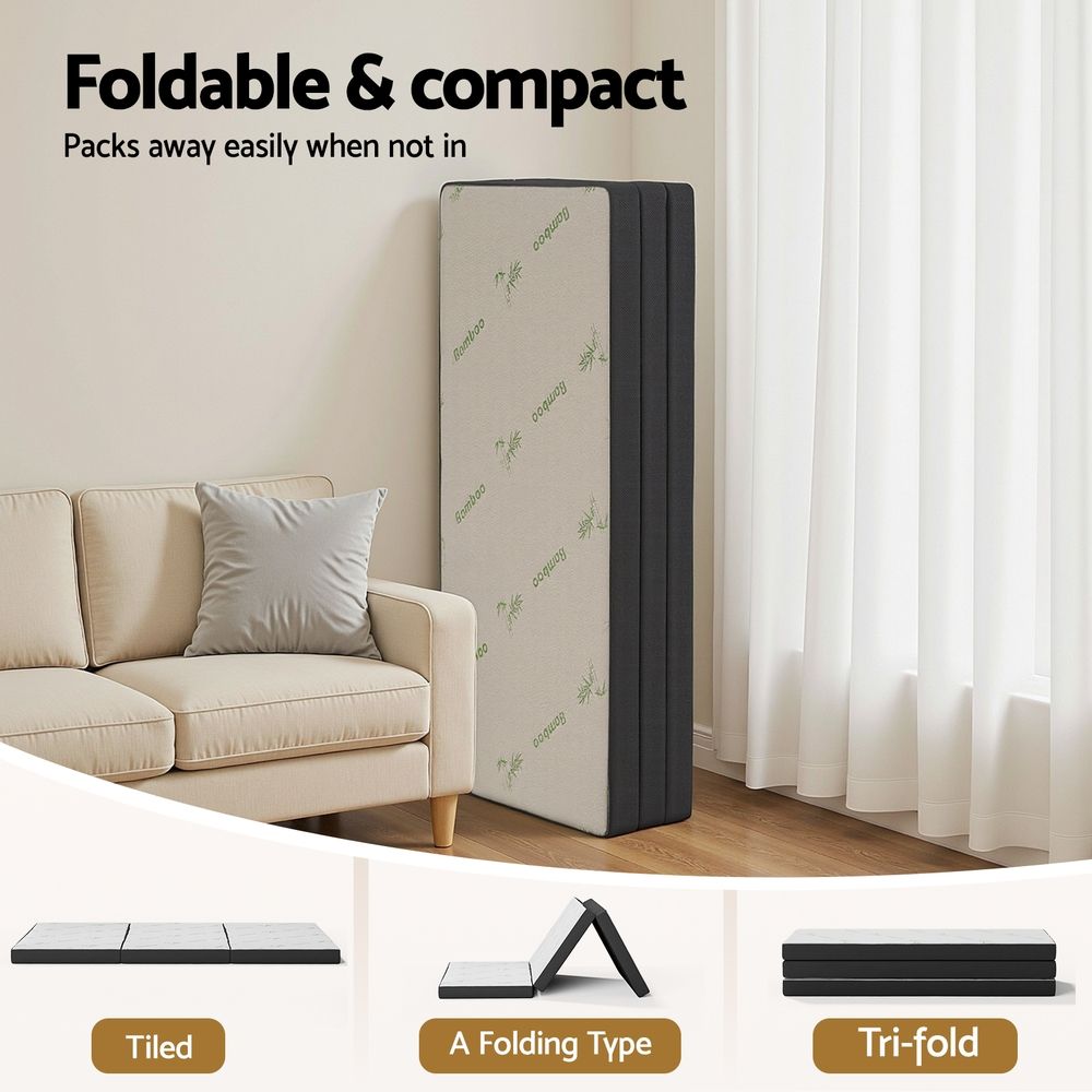 Foam Mattresses Bamboo Queen Mfm Trio Bam Foldable Mattress Folding