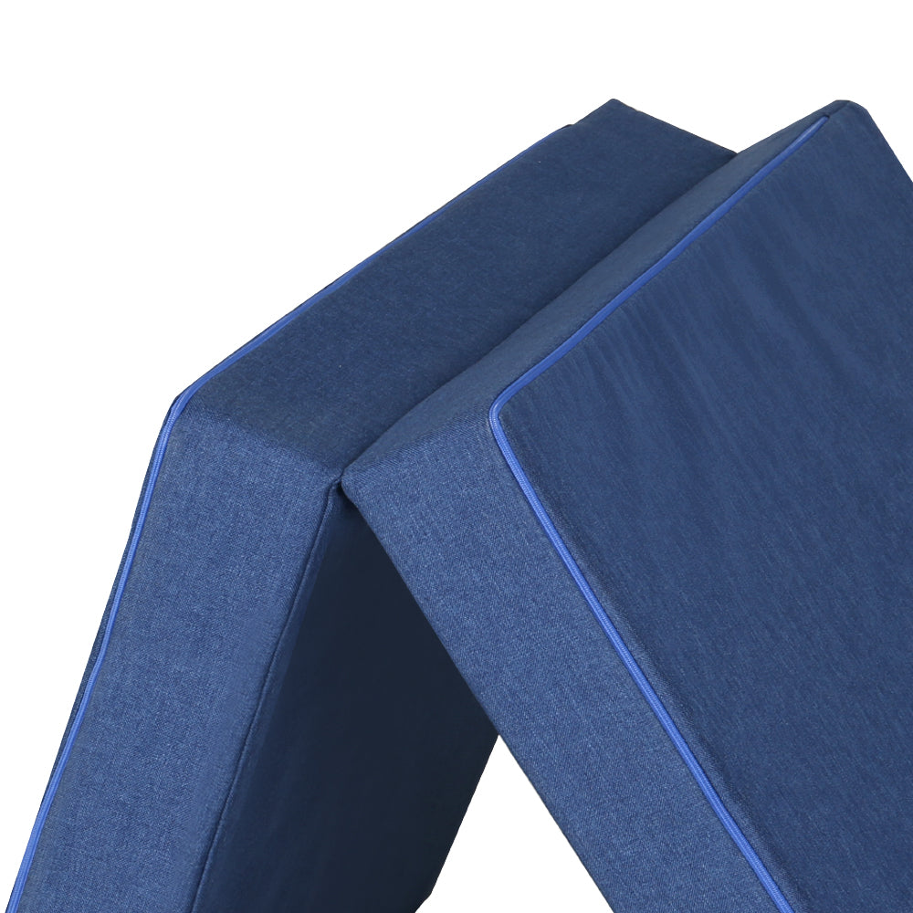 Foldable Mattress Bedding Foam Single - Blue