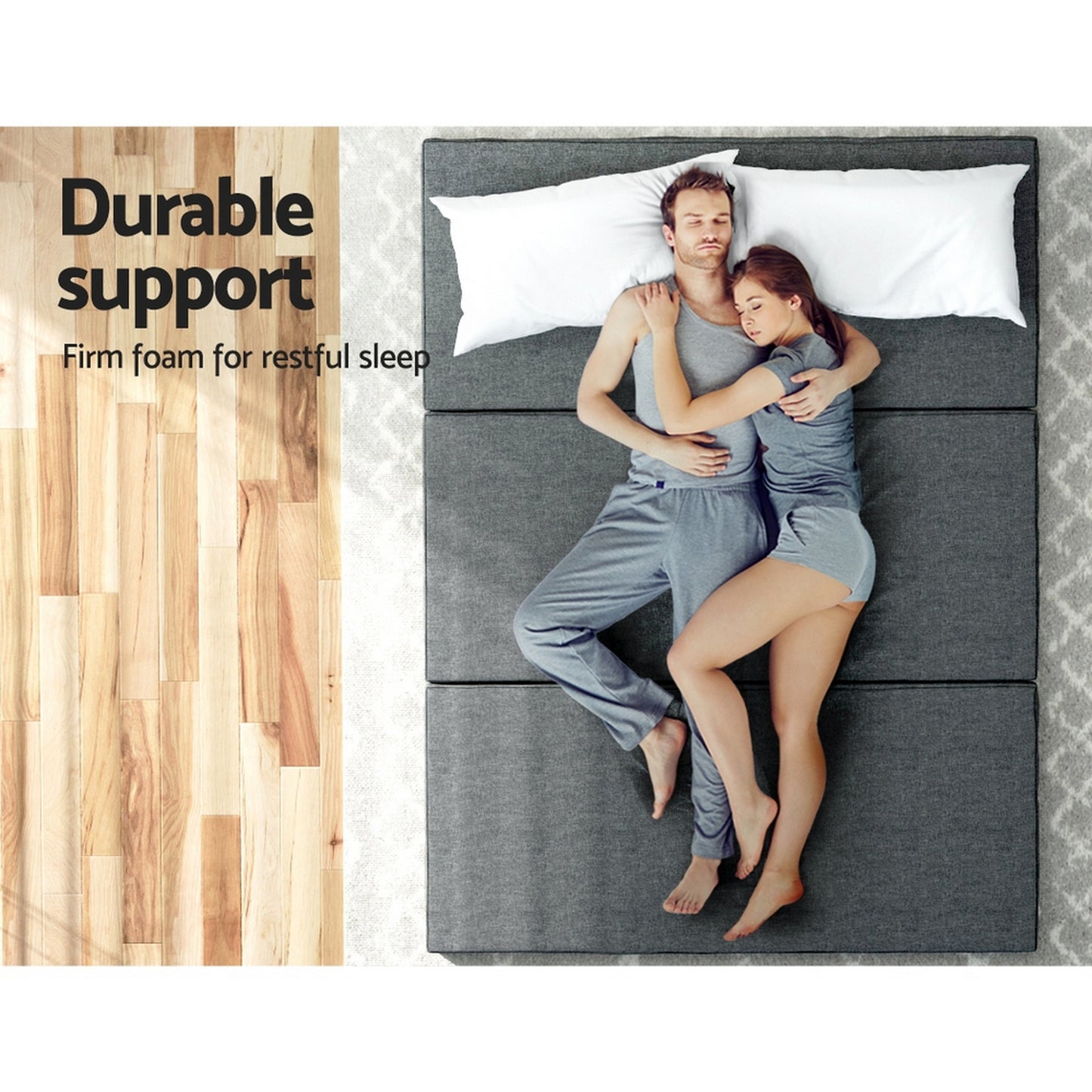 Mattress with bedding foldable folding bed camping
