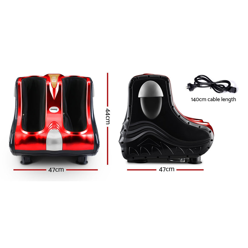 Foot Massager Shiatsu Ankle/Calf Leg, Circulation Enhancer, Red