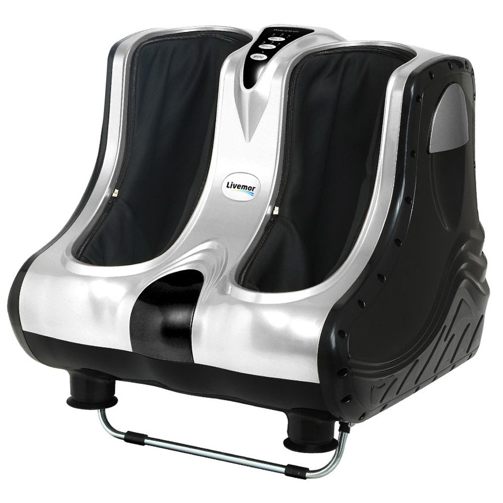 Foot Massager Shiatsu Ankle/Calf Leg, Kneading Rolling, Silver