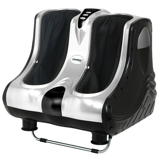 Foot Massager Shiatsu Ankle/Calf Leg, Kneading Rolling, Silver