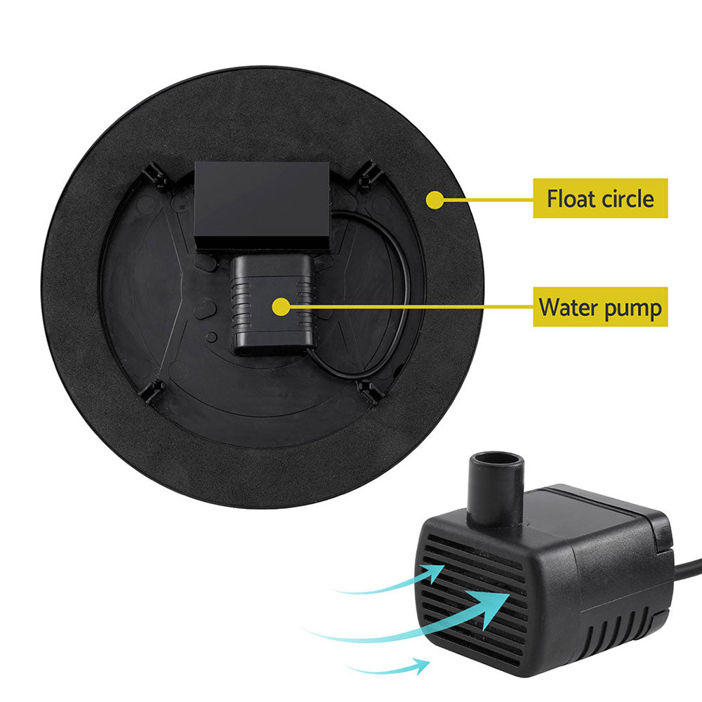 Floating Solar Pond Water Fountain Pump Submersible - 250L/H