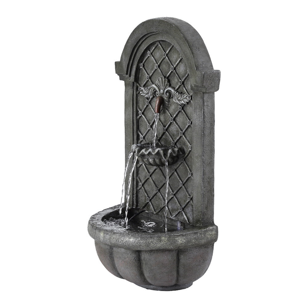 Solar Fountain Water Feature Wall Mount Garden Fountain 80CM - Grey