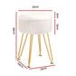 Artiss Ottoman Storage Foot Stool Vanity Velvet Round White