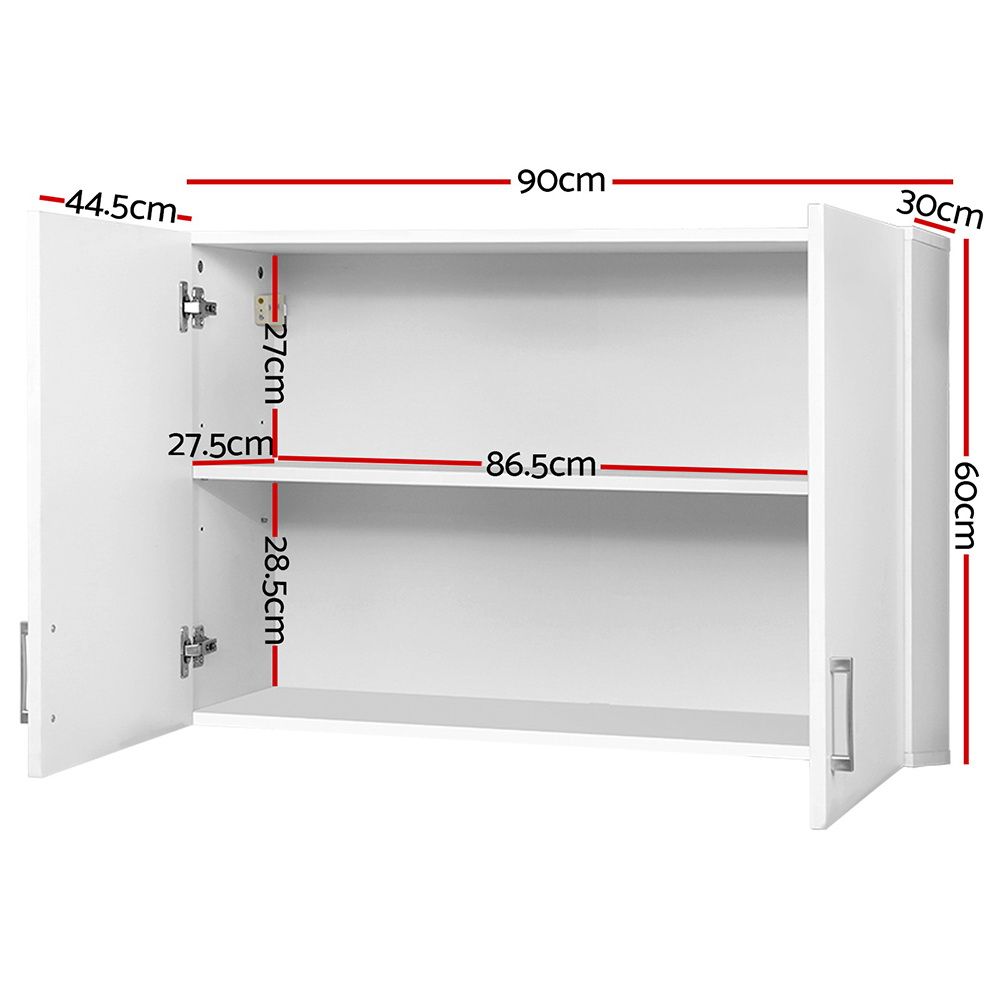 Wall Cabinet Storage for Bathroom Kitchen Bedroom Cupboard - White