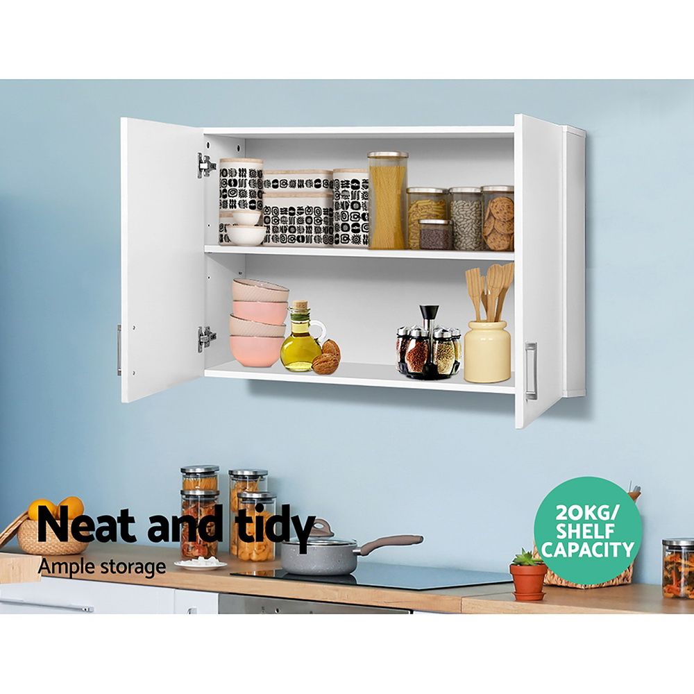 Wall Cabinet Storage for Bathroom Kitchen Bedroom Cupboard - White