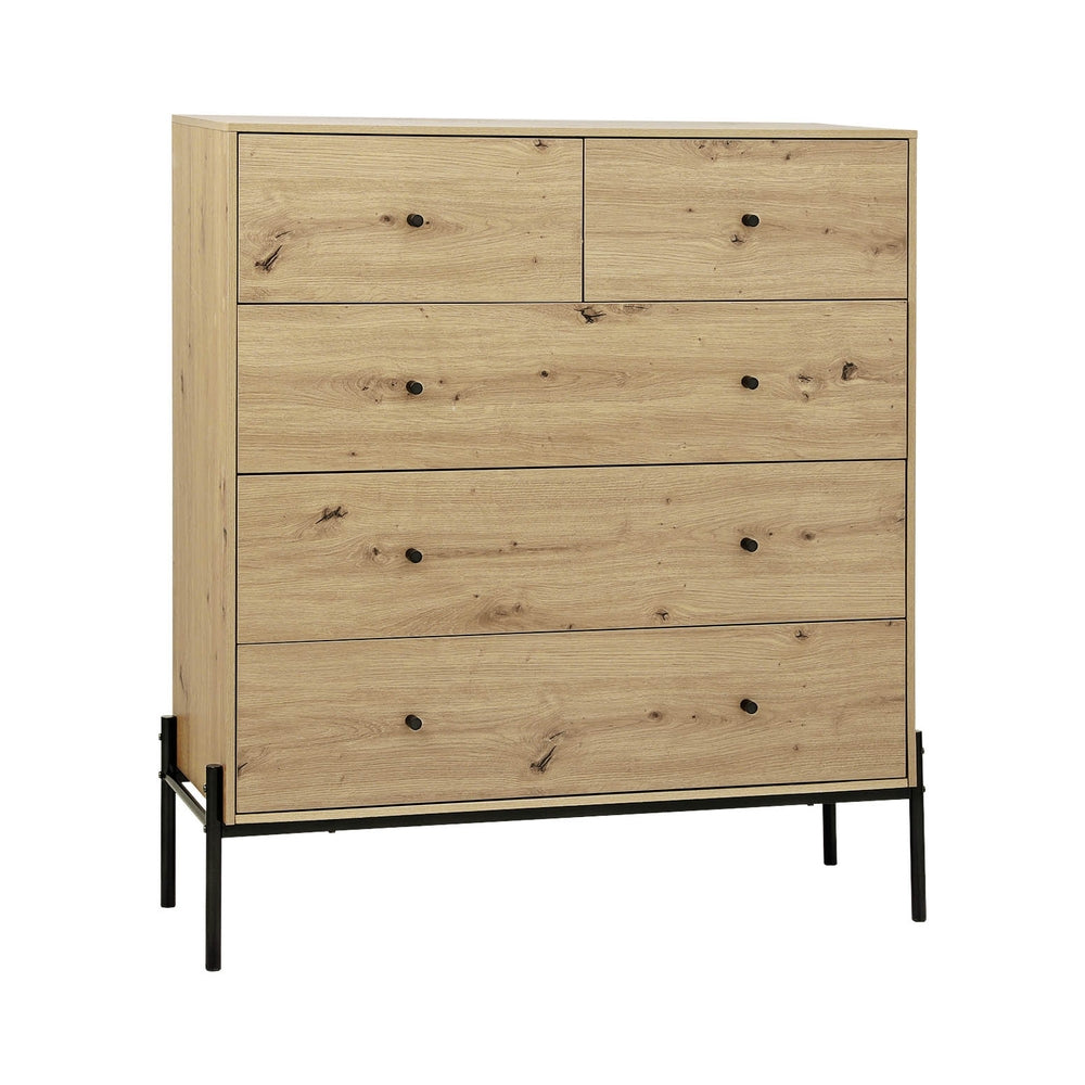 Artiss 5 Chest of Drawers - ARNO Pine