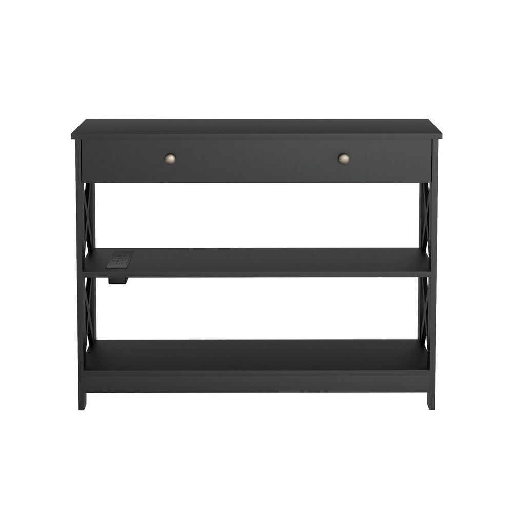 Console Table 3-Tier with USB Outlets