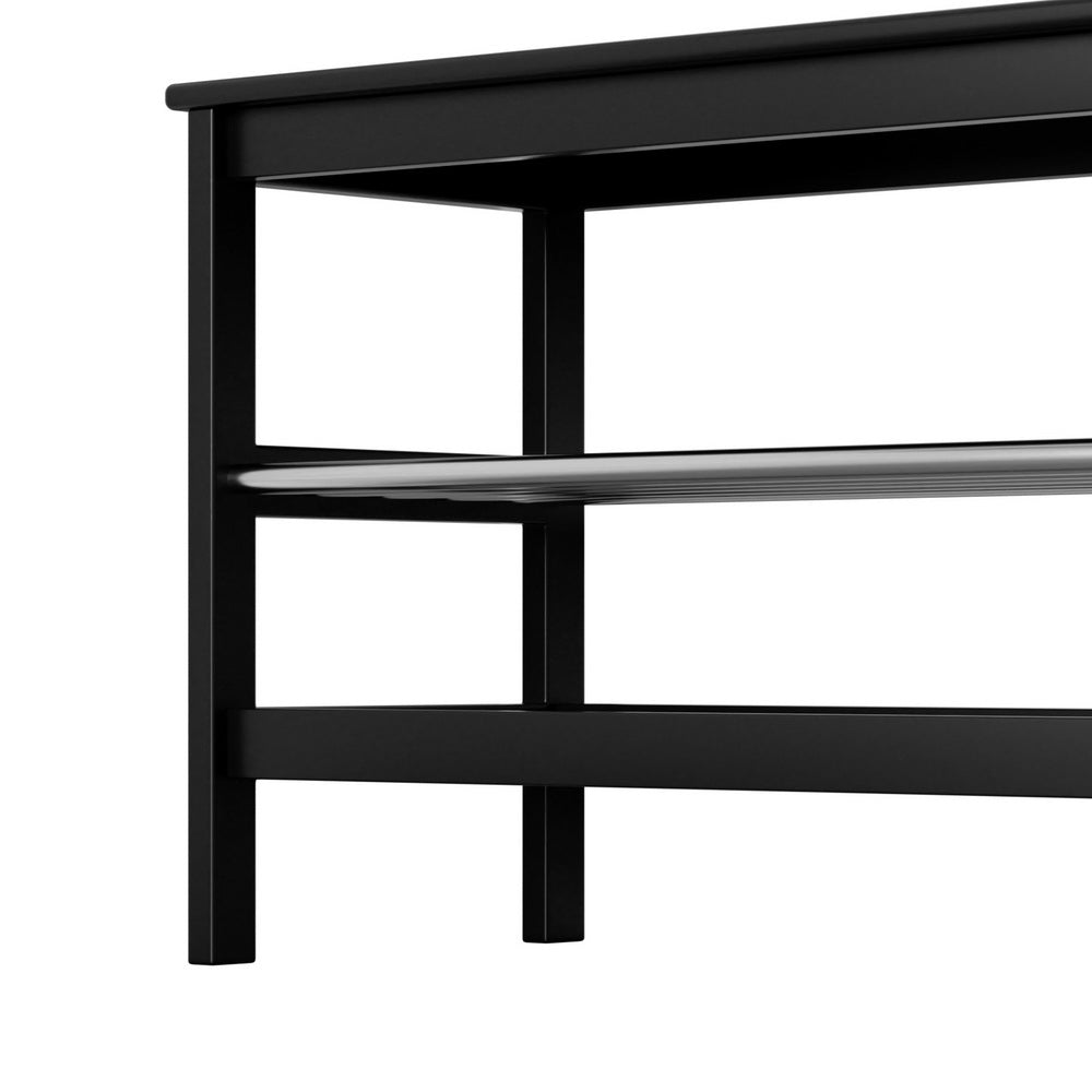 Shoe Rack Cabinet Bamboo Bench 10 Paris Black