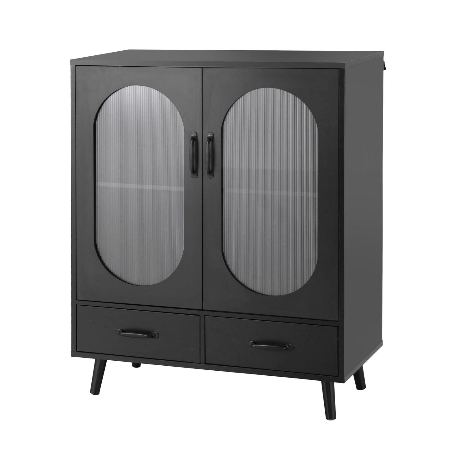 Buffet Sideboard Double Doors - Black