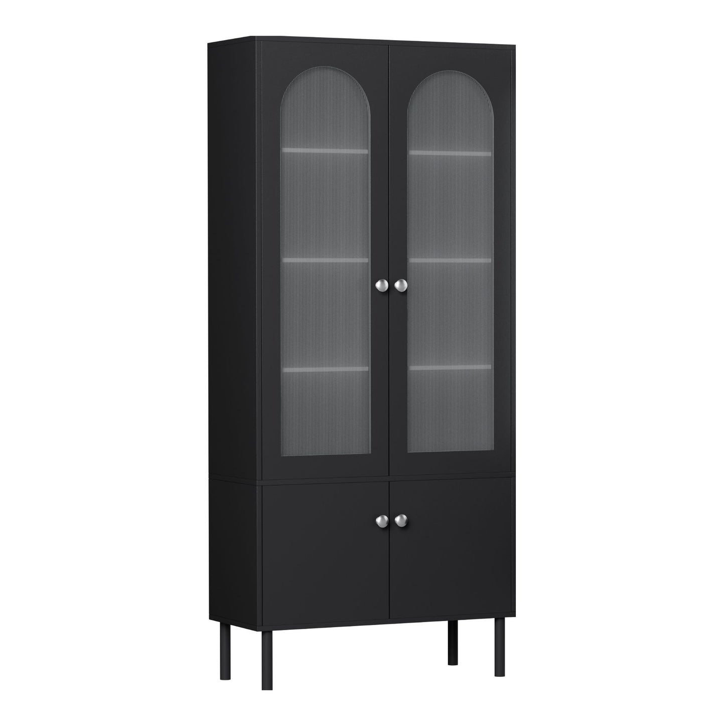 Buffet Sideboard Cupboard Cabinet - Black