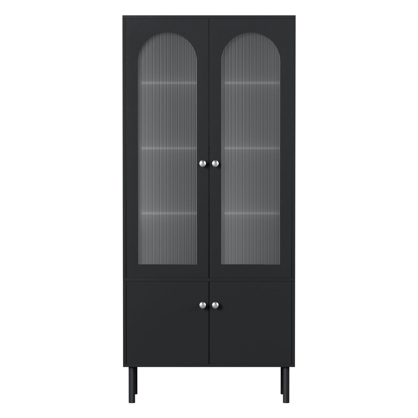 Buffet Sideboard Cupboard Cabinet - Black