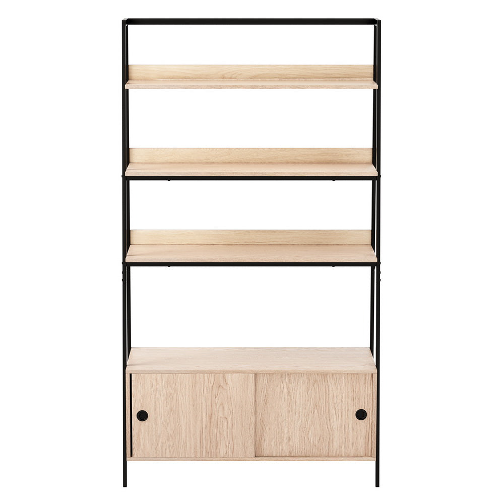 Bookshelf 5-Tier Cube Cabinet - MIRA Oak