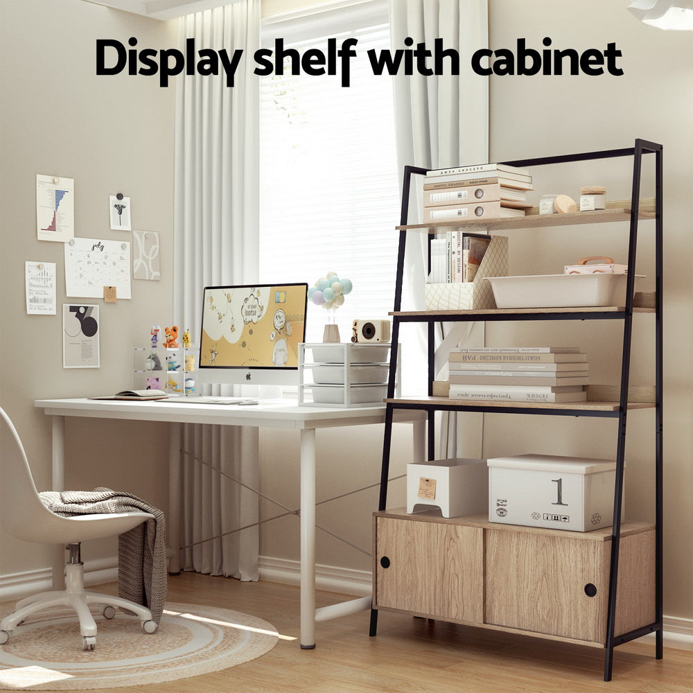 Bookshelf 5-Tier Cube Cabinet - MIRA Oak