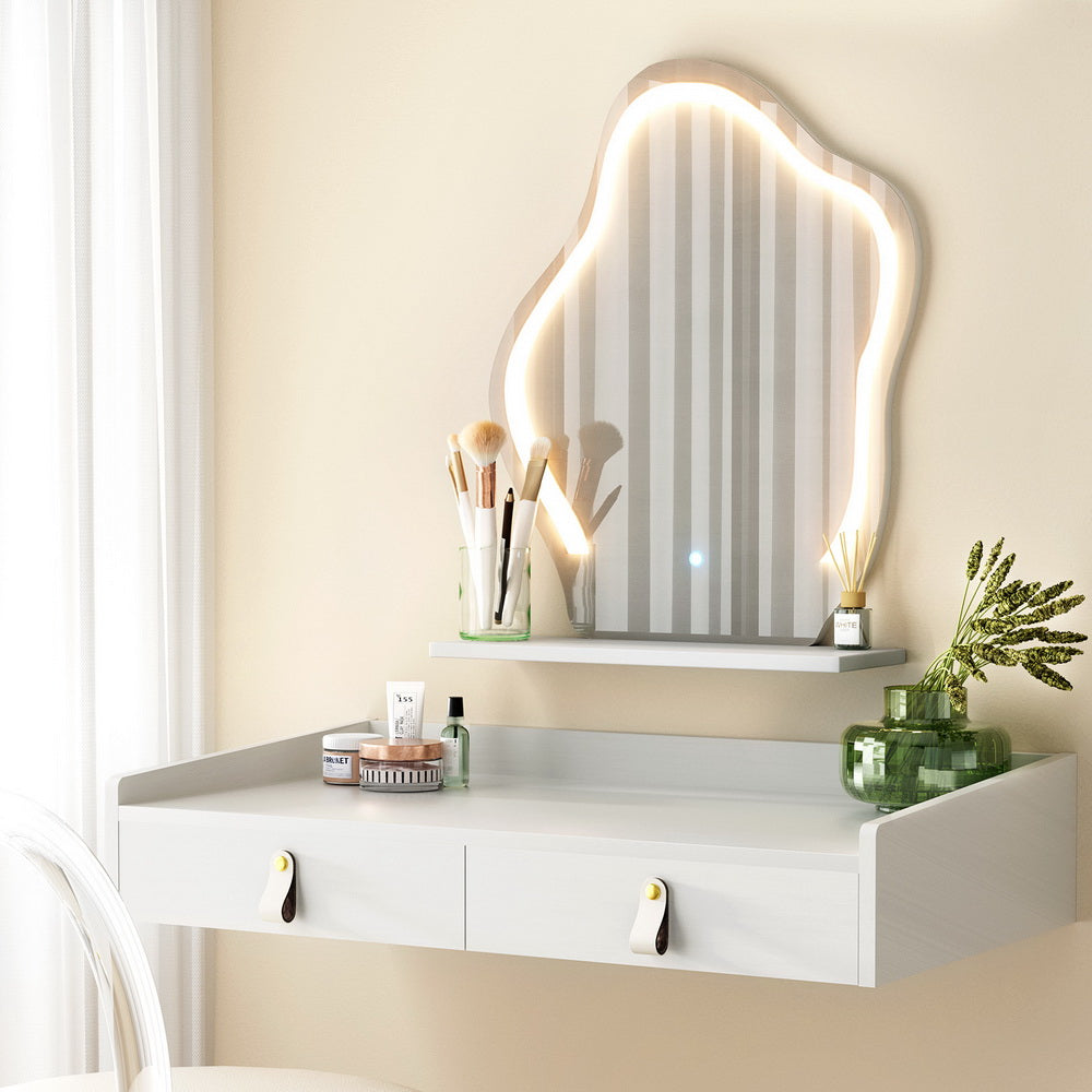 Dressing Table Floating LED White Daphne