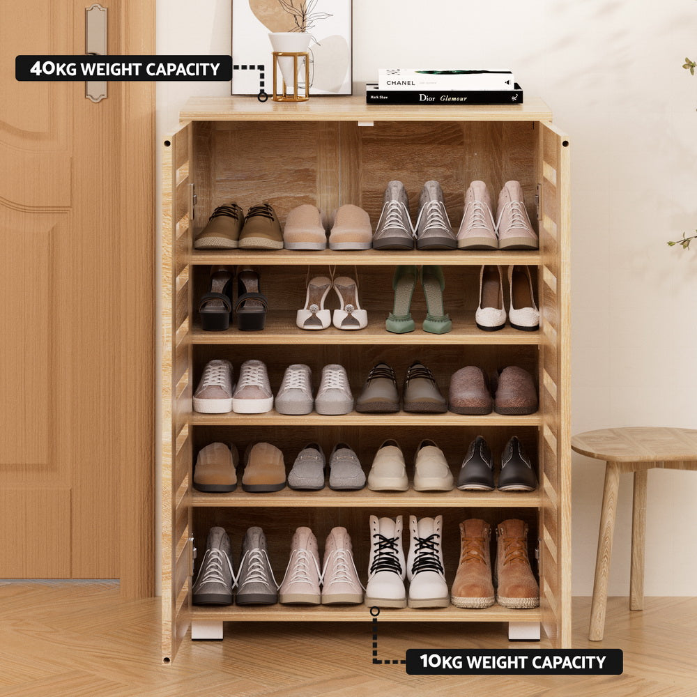 Shoe Cabinet 5-Tier Wooden Alster for 20 Pairs