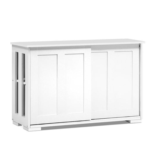 Buffet Sideboard Cabinet with Storage Shelf Cupboard Hallway Table - White Doors