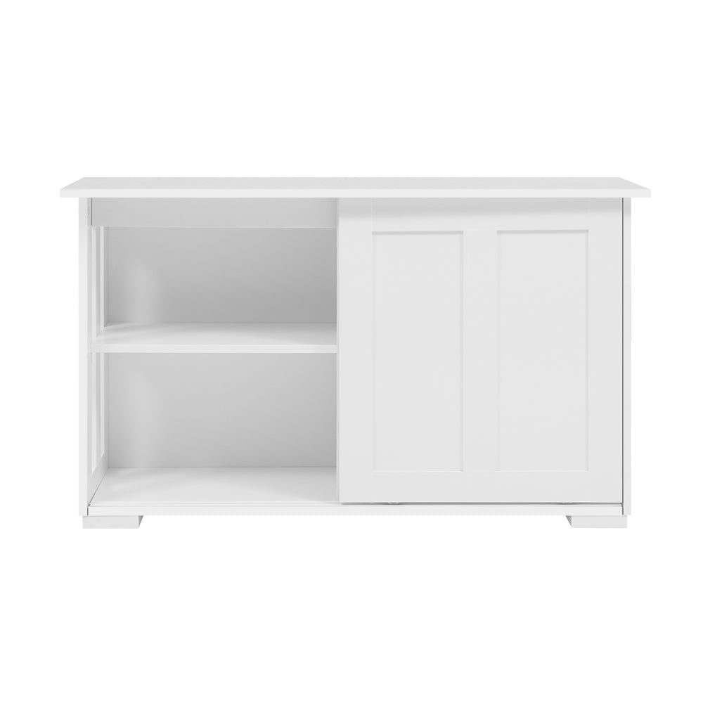 Buffet Sideboard Cabinet Storage Shelf Cupboard White