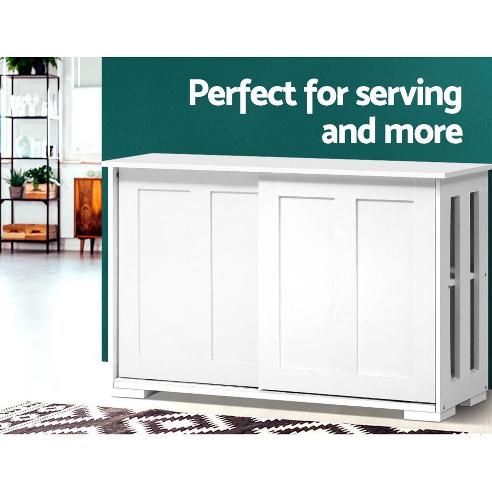 Sideboard cabinet with storage shelf table buffet cupboard