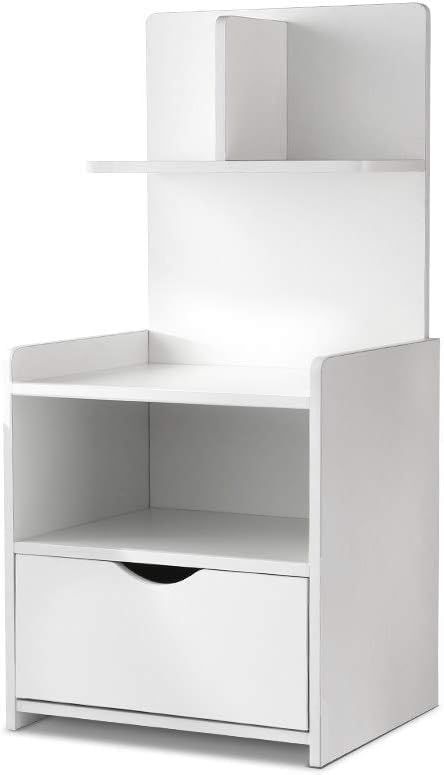Bedside Table Cabinet Shelf Display Drawer Side Nightstand Unit Storage