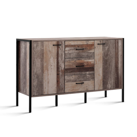 Buffet Sideboard Storage Cabinet, Industrial Rustic Wooden