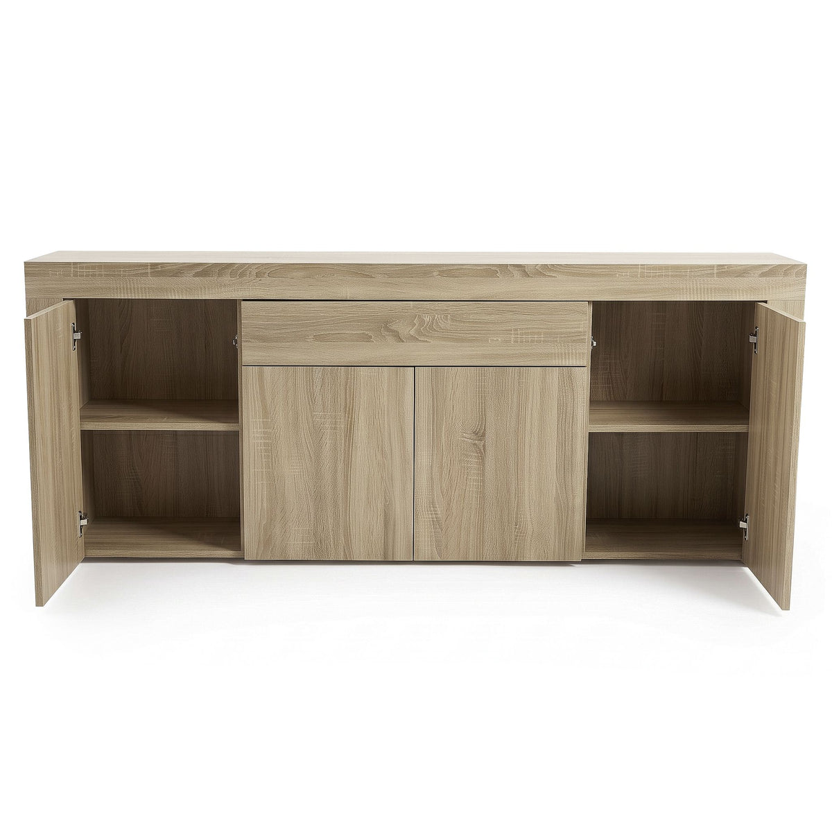 Buffet Sideboard Cabinet Storage 4 Doors Cupboard Hall Wood Hallway Table