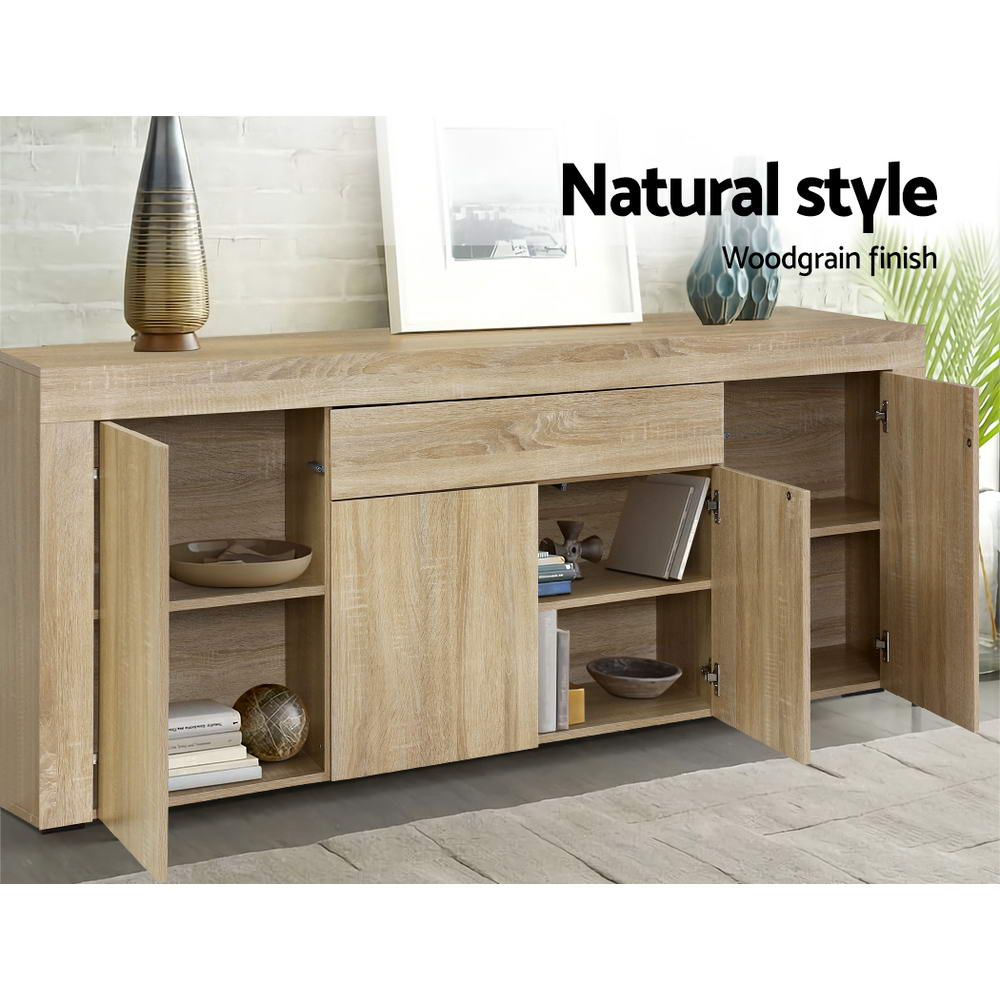 Wood Buffet Sideboard Cabinet Storage 4 Doors Cupboard Hall Hallway Table