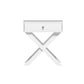 Bedside Table Drawers Side Table with Storage Cabinet Nightstand White Qara Furni
