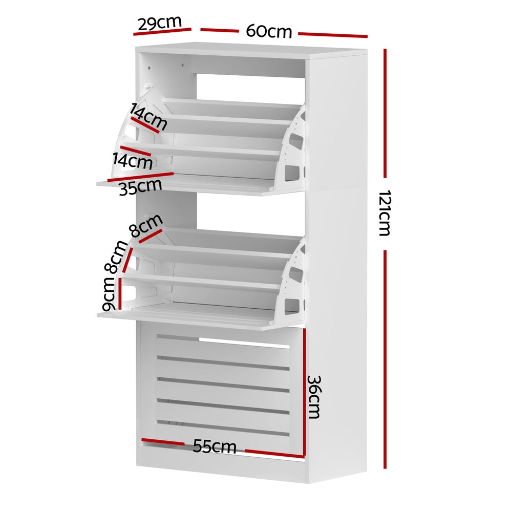 Shoe Cabinet Storage Drawer 45 Pairs White FURNI N