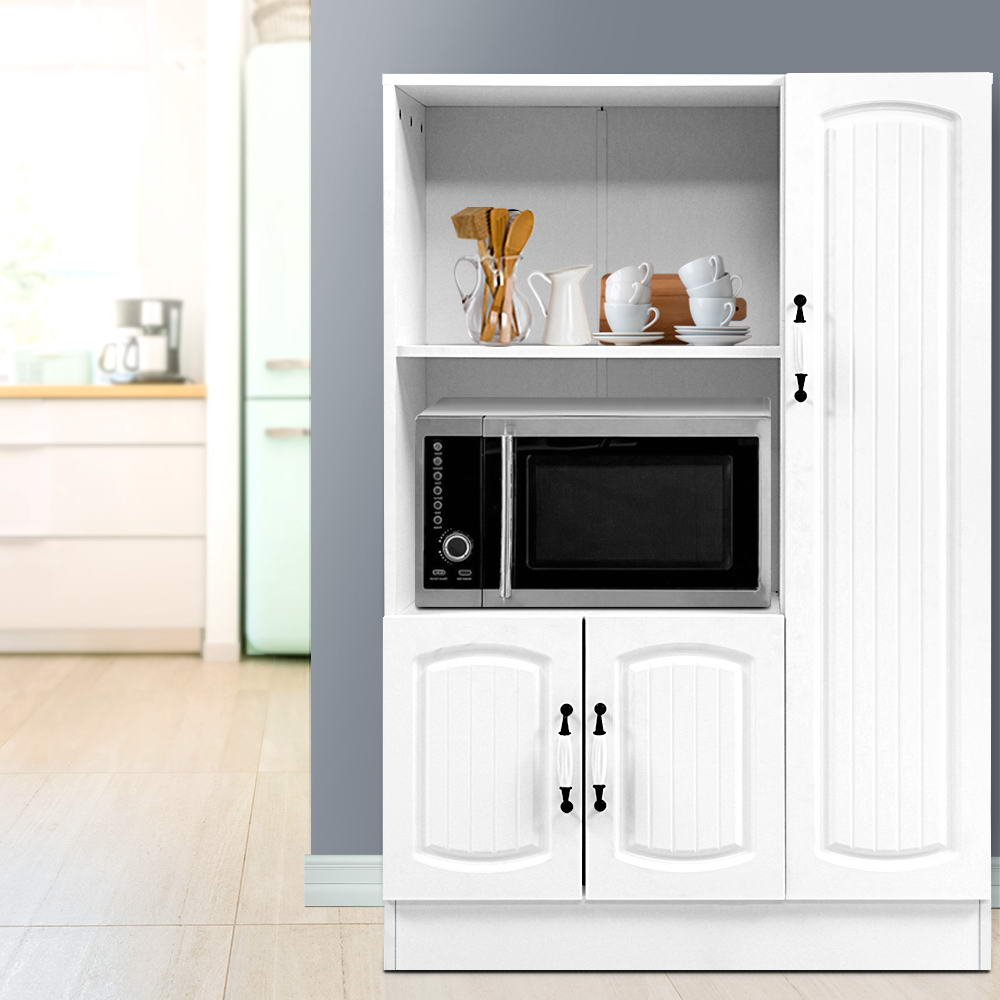 White sideboard cabinet with buffet cupboard doors kitchen