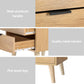 Bedside Table Drawers Nightstand Side End Table Storage Cabinet - Pine MAJD