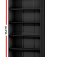 Bookshelf 5 Tiers - ANTON Black