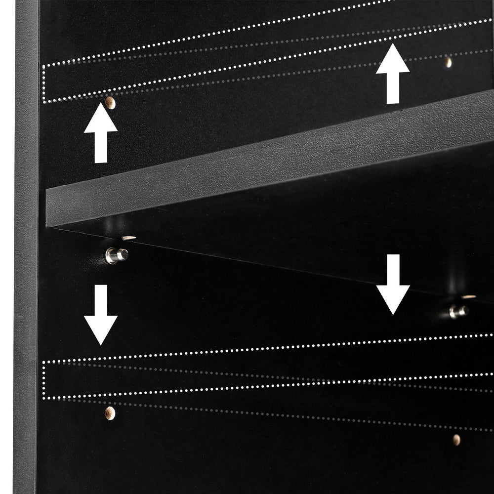 Bookshelf 5 Tiers ANTON Black