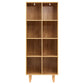 Bookshelf Bookcase 4-Tiers LEOR - Walnut